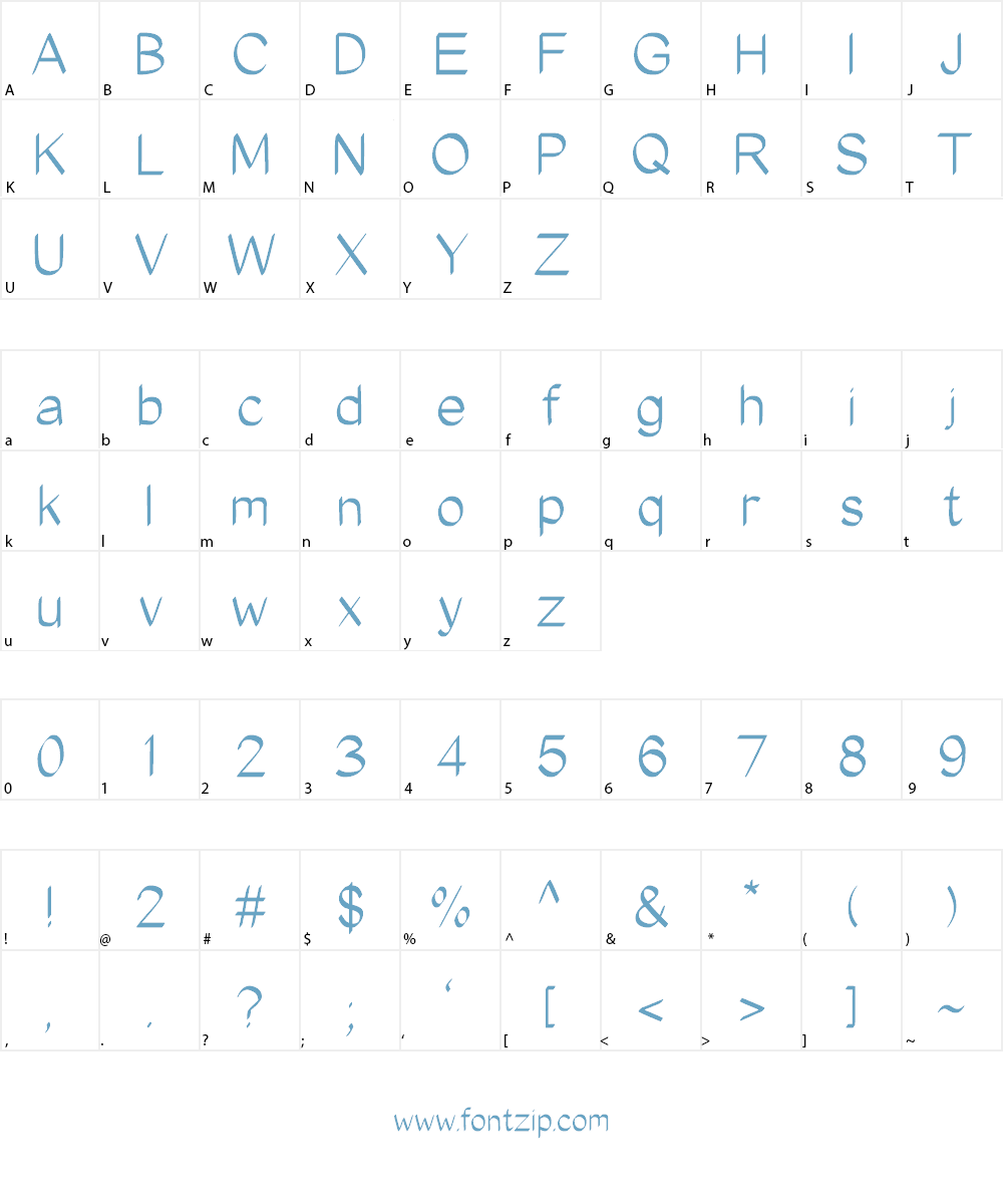 Edgy Marker Font Character